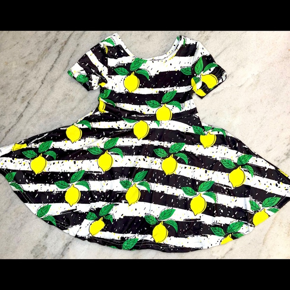 Girls Lemon Twirl Dress
